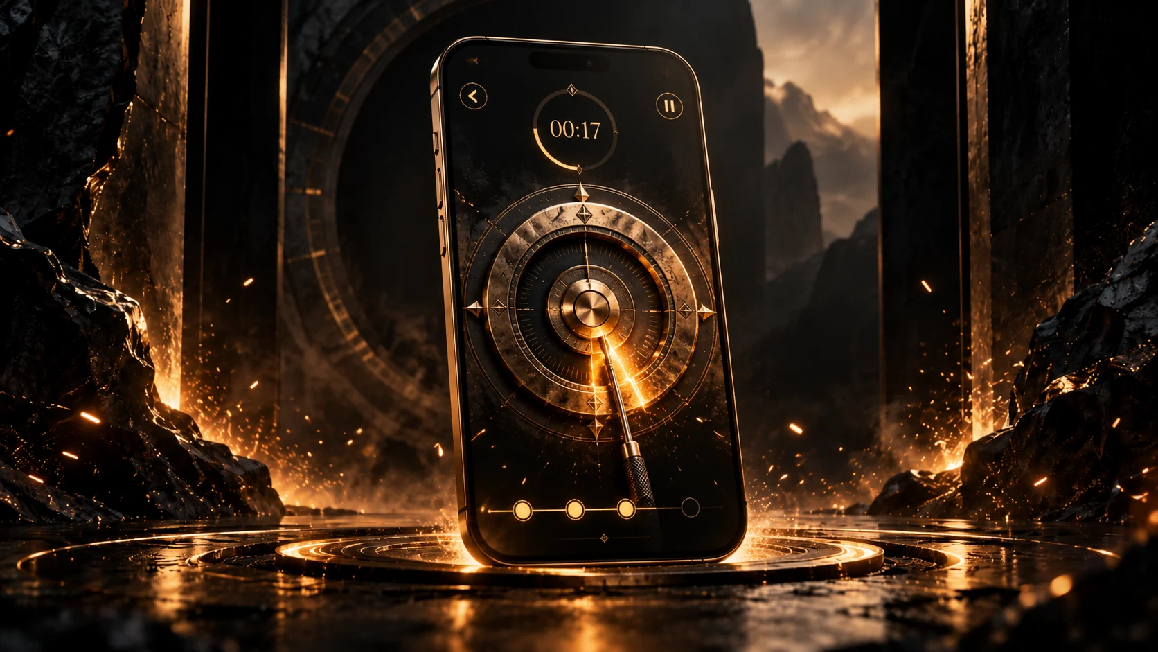 Phone mockup showing a LockRush gameplay screen